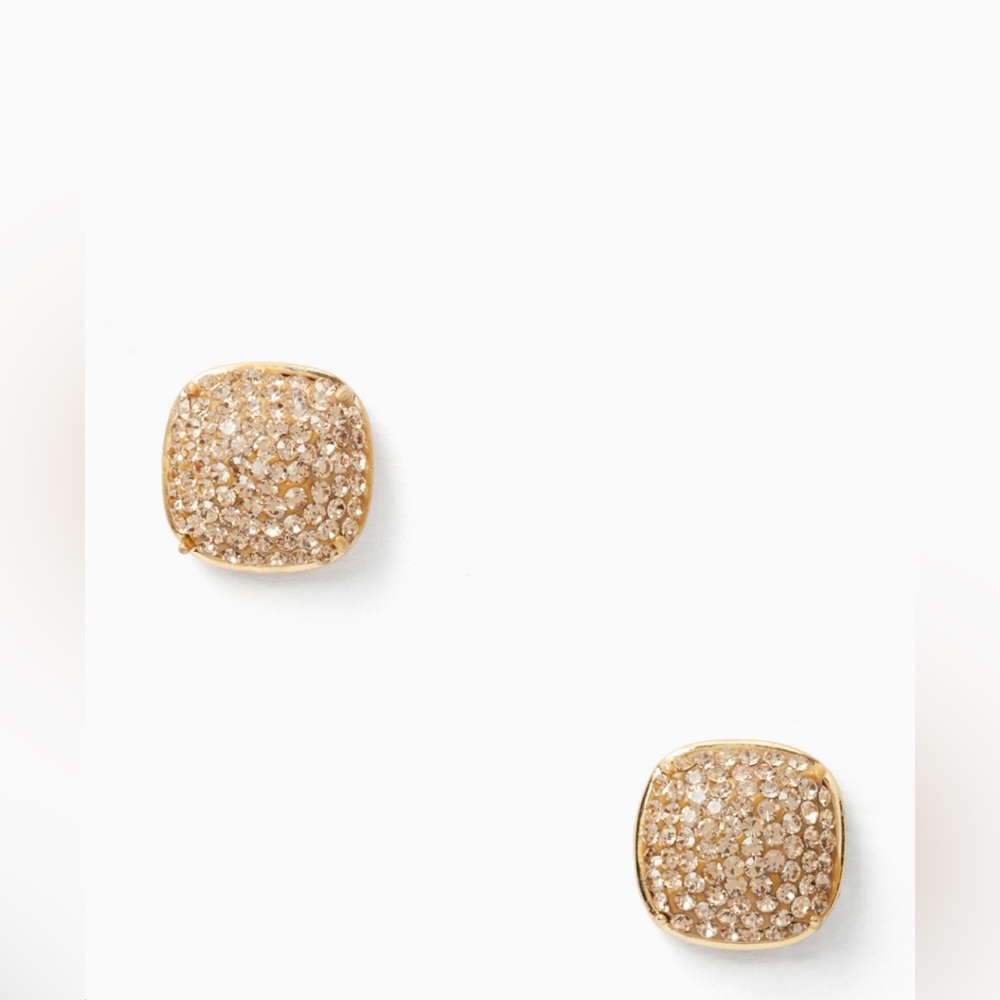 Kate Spade - Clay pave small square studs in yellow